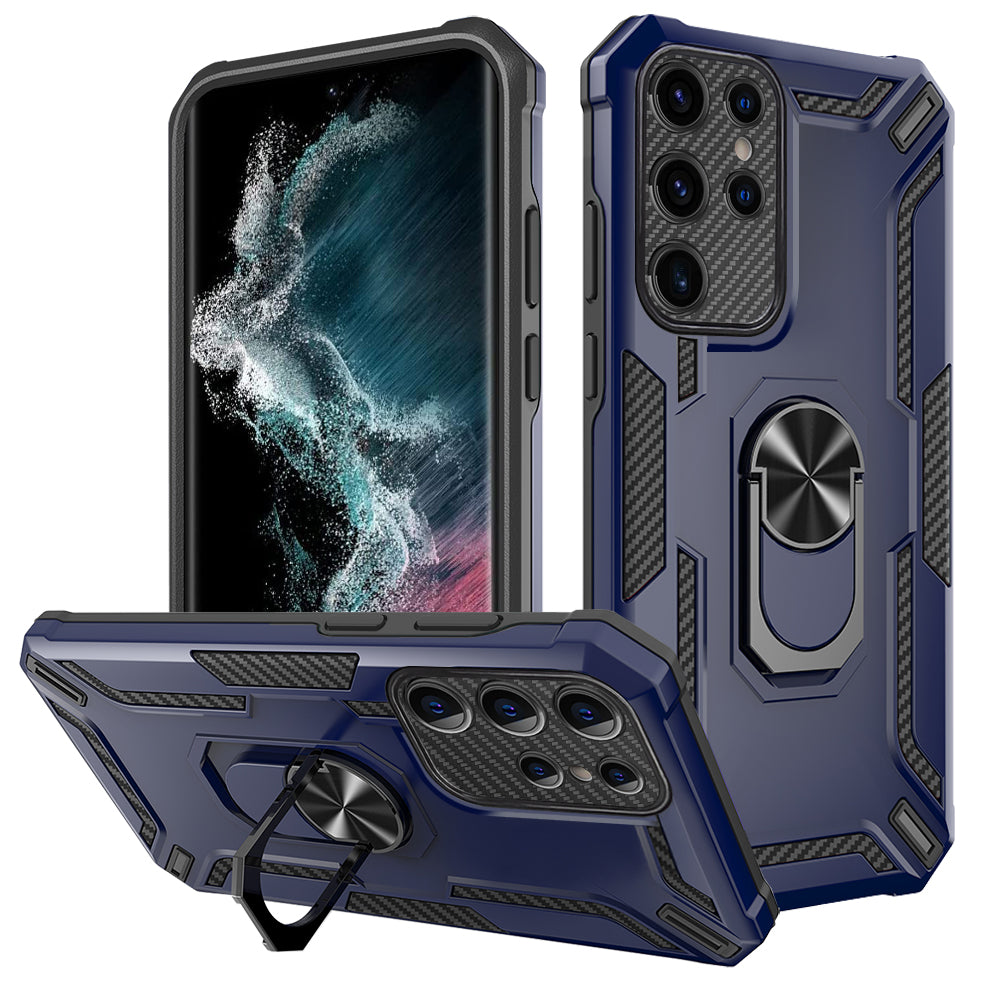 For Samsung Galaxy S23 Ultra PC TPU Phone Case Ring Kickstand Magnetic Car Mount Phone Cover For Samsung Galaxy S23 Ultra PC TPU Phone Case Ring Kickstand Magnetic Car Mount Phone Cover